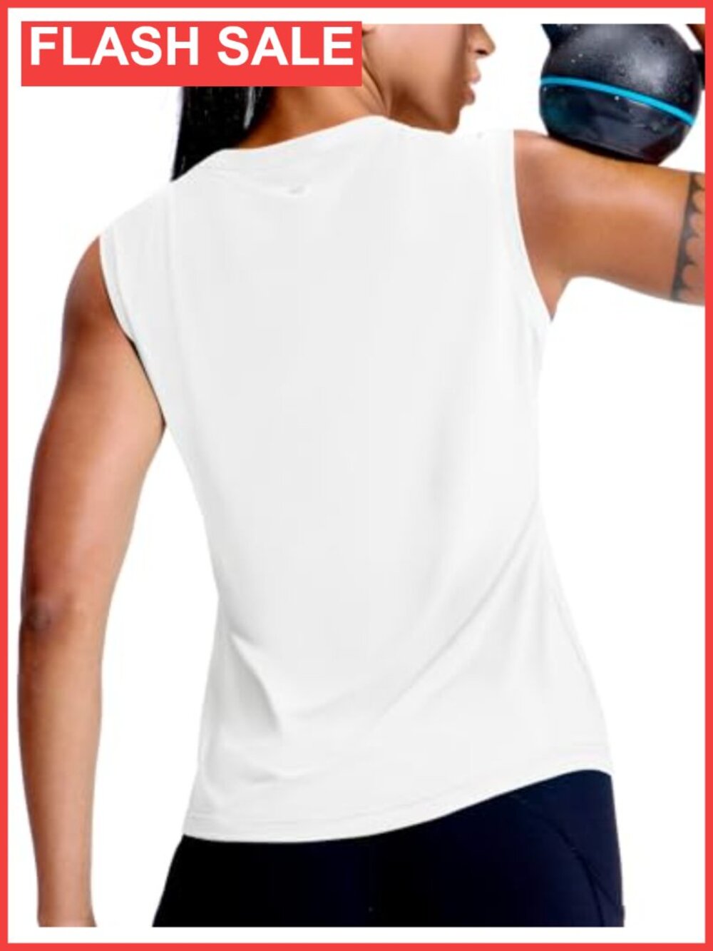 MIER Womens Sleeveless Workout Tank UPF 50+ Dry Fit Running Gym Top